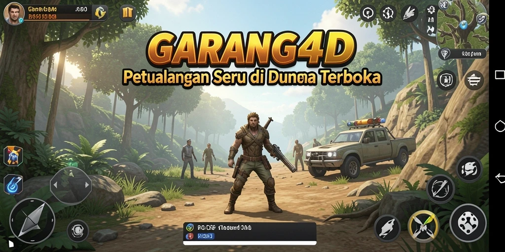 Screenshot gameplay GARANG4D menampilkan petualangan luar biasa di dunia terbuka.