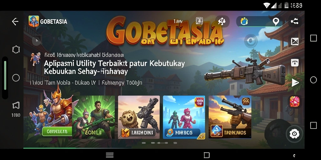 Tampilan antarmuka GOBETASIA yang sederhana dan modern.