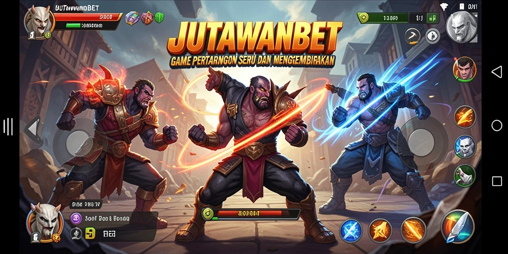 Tampilan gameplay menarik di JUTAWANBET saat bertarung.