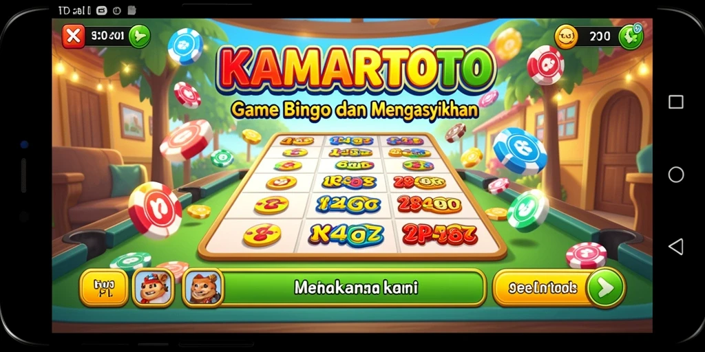 Tampilan gameplay KAMARTOTO dengan suasana Bingo yang seru.