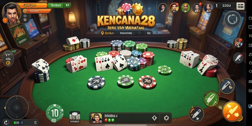 Screenshot gameplay KENCANA28 menampilkan aksi QiuQiu yang mendebarkan.