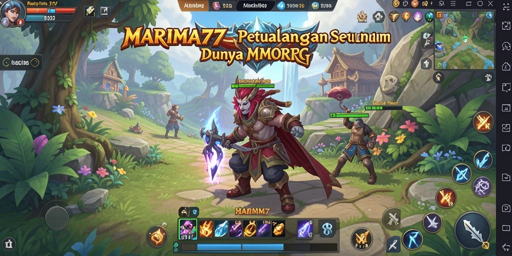 Tampilan gameplay seru dalam MMORPG MARIMA77.