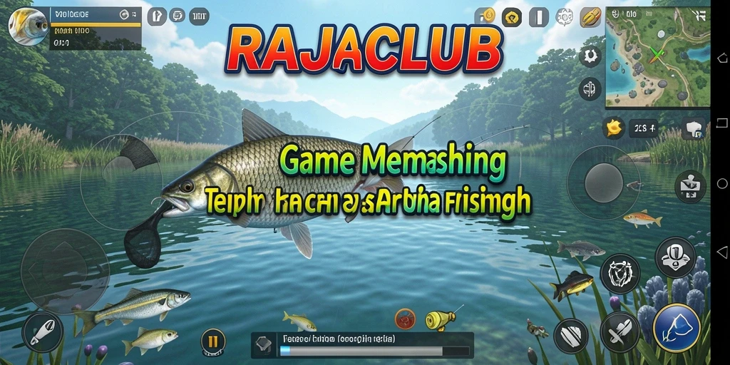 Screenshot gameplay RAJACLUB menampilkan pengalaman memancing yang seru dan interaktif.