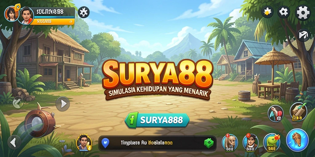 Screenshot gameplay SURYA88 menampilkan kehidupan virtual yang mendebarkan.