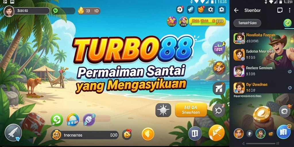 Screenshot TURBO88 menampilkan gameplay santai yang menyenangkan.