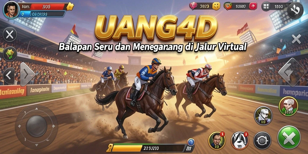 Tampilan gameplay menarik dari UANG4D yang penuh aksi balapan.