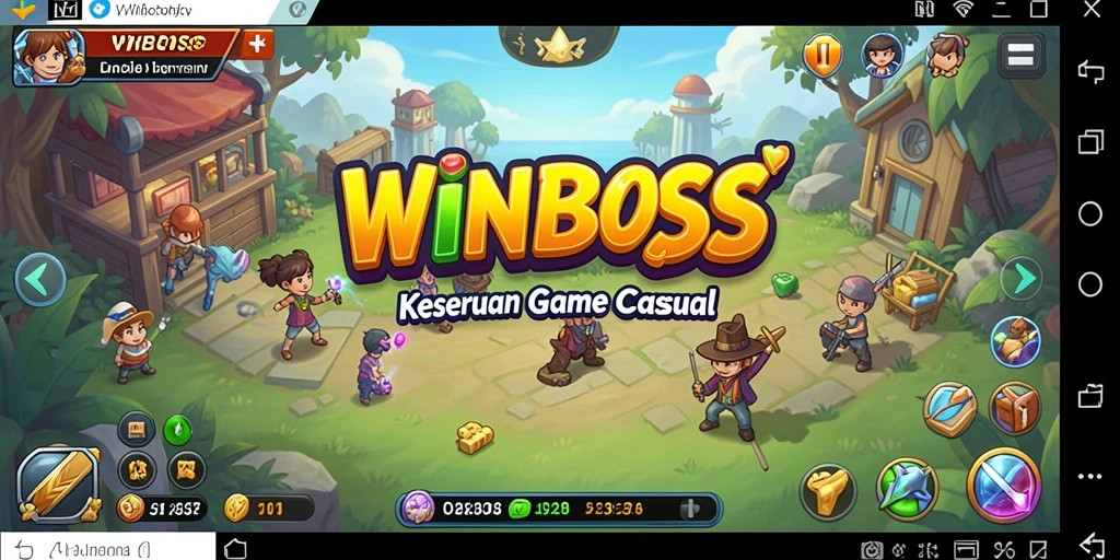 Tampilan gameplay WINBOSS yang seru dan penuh warna.